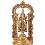 Large Brass Tirupati Balaji with Hanuman & Garuda | 22" Divine Masterpiece | 15kg Thiruvachi Prabhavali Frame | Sacred Temple Art | Jaipurio